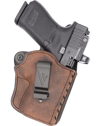 Versacarry CFD2114 Comfort Flex Deluxe IWB Size 04 Brown Leather Belt Clip Right Hand
