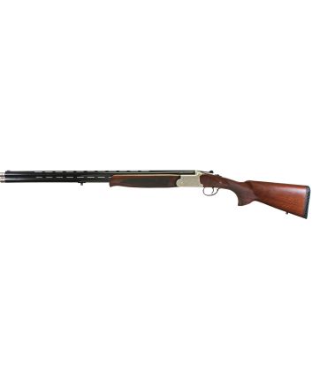 Iver Johnson Arms IJ600410LW28S IJ600 Lightweight Full Size 410 Gauge Break Open 3" 2rd 28" Black Over/Under Vent Rib Barrel, Silver Engraved Aluminum Receiver, Fixed Walnut Wood Stock, Ambidextrous