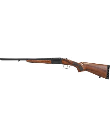 Iver Johnson Arms IJ800-20 IJ80012 Gauge Break Open 3" 2 Shot 20" Black Side By Side Barrel, Black Steel Receiver, Fixed Walnut Wood Stock, Ambidextrous