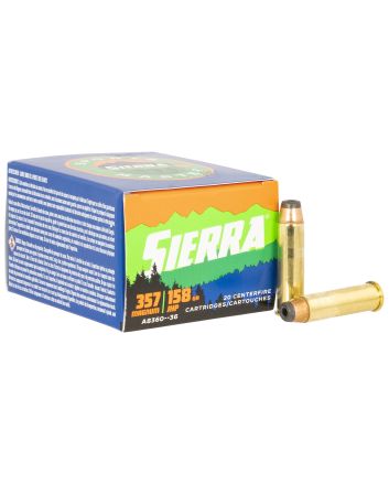 Sierra A836036 Outdoor Master357Mag 158gr Jacketed Hollow Point Sport Master 20/Box