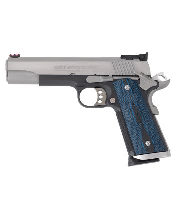 Colt Mfg O5970XETT Gold Cup Trophy 45 ACP 8+1 5" Stainless National Match Barrel, Stainless Steel Serrated Slide &amp; Frame w/Beavertail, Ambidextrous