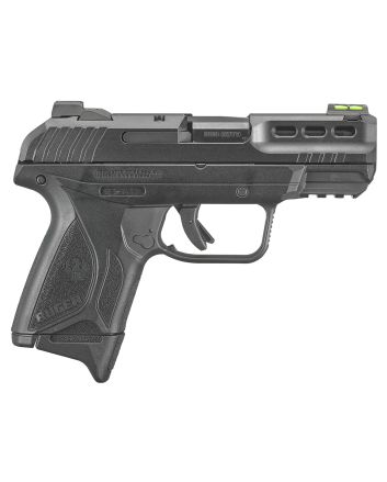 Ruger 3839 Security-380380 ACP 10+1/15+1 3.42" Black Oxide Barrel, Black Serrated Steel Slide, Black Polymer Frame w/Accessory Rail, Black Polymer Grips