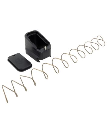 Shield Arms G17ME5BLK Magazine Extension+5 Extended 40 S&amp;W/9mm LugerCompatible w/Glock 17/19X/22/34/35/45, Black Anodized Aluminum