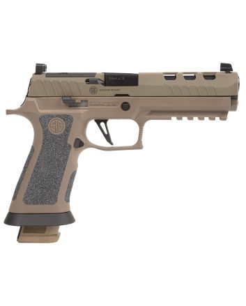 Sig Sauer 320X59DH3 P320 XFive DH3 9mm Luger 21+1 5" Black Bull Barrel, Coyote Cerakote DH3 Custom Works Optic Ready Slide, Coyote Cerakote DH3 SS Frame w/Picatinny Rail &amp; Beavertail, Coyote TXG Grips