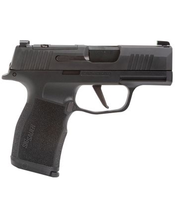 Sig Sauer 365X9BXR3PMS P365XMicro-Compact 9mm Luger 12+1, 3.10" Black Steel Barrel, Black Nitron Optic Ready/Serrated Stainless Steel Slide, Black Stainless Steel Frame w/Beavertail &amp; Picatinny Rail