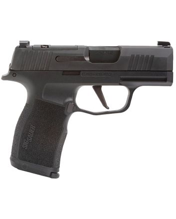 Sig Sauer 365X9BXR3PMS10 P365XMicro-Compact 9mm Luger 10+1 3.10" Black Steel Barrel, Black Nitron Optic Ready/Serrated Slide &amp; Frame w/Sig Rail, Black Polymer Grips, Right Hand