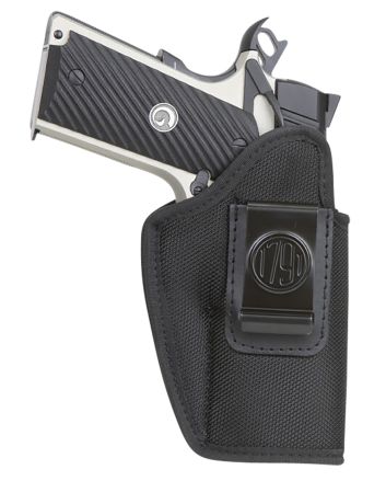 1791 Gunleather PNIWB4BLKR Premium NylonIWB Size 04 Black Ballistic Nylon Belt Clip Right Hand