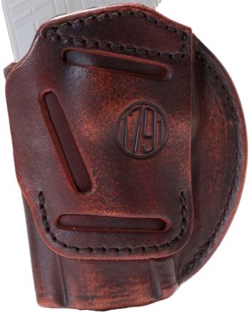 1791 Gunleather 4WH6VTGR 4-WayIWB/OWB Size 06 Vintage Leather Belt Clip Compatible w/Glock 21/Walther PDP Right Hand