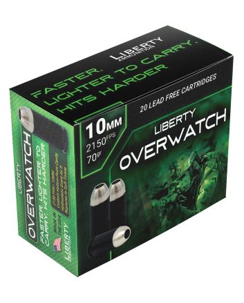 Liberty Ammunition LAOW10MM702150 OverWatch10mmAuto 70gr Open Cavity Design 20 Per Box/50 Case