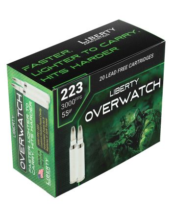 Liberty Ammunition LAOW223553000 OverWatch223Rem 55gr 20 Per Box/50 Case