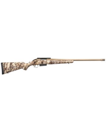 Ruger 36948 AmericanFull Size 7mm PRC 3+1 24" Burnt Bronze Cerakote Threaded Barrel, Burnt Bronze Cerakote Picatinny Rail Steel Receiver, GoWild Camo I-M Brush Fixed Synthetic Stock, Right Hand