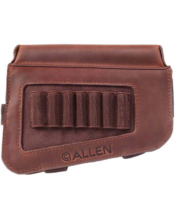 Allen 8519 Westcliff Buttstock Cartridge Carrier 7rd Leather Rifle Buttstock Mount Features Raised Cheek Piece