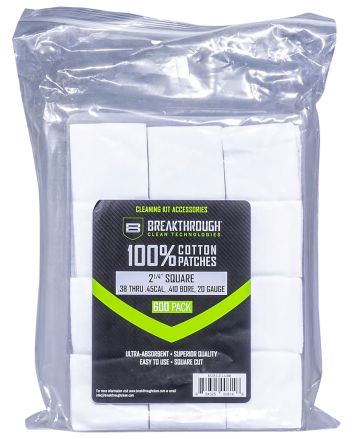 Breakthrough Clean BTCPS214600 Square Patches 38-45 Cal/.410-20 Gauge 600 pieces