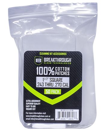 Breakthrough Clean BTCPS11250 Square Patches 243/270 Cal 1.5" 50 pieces