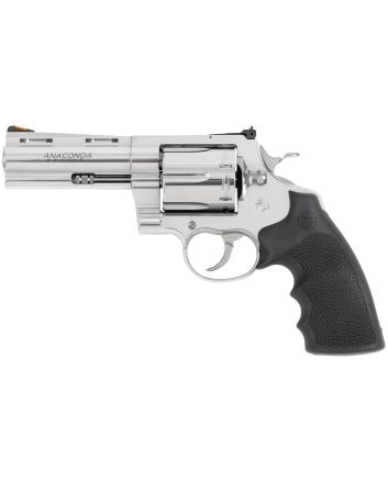 Colt Mfg ANACONDASP4RTS Anaconda44 Mag 6 Shot 4.25" Stainless Barrel, Cylinder &amp; Frame, Black Hogue Rubber w/Finger Grooves Grip