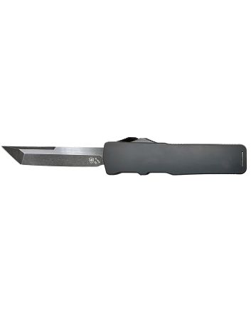 Templar Knife XMBR221 Premium LW Excalibur Slim 3.25" OTF Tanto Plain Black Oxide Stonewashed D2 Steel Blade, 5" Black Aluminum/Rubber Handle