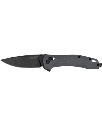 Kershaw 2042 CovalentMid-Size 3.20" Folding Drop Point Plain Black Oxide Blackwash D2 Steel Blade, Gray Textured Pockets Glass Filled Nylon Handle, Includes Pocket Clip
