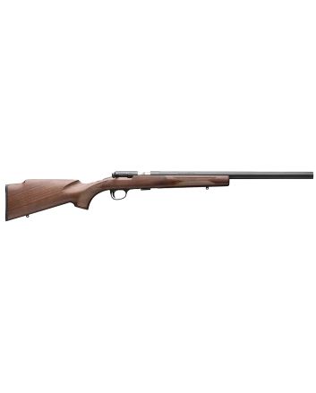 Browning 025253204 T-Bolt Target SR 22 WMR 10+1 20" Matte Blued Heavy Bull Threaded Barrel, Drilled &amp; Tapped Matte Blued Steel Receiver, Grade I Black Walnut Target Style Fixed w/Raised Comb Stock