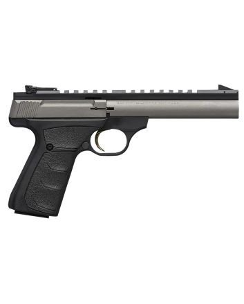 Browning 051586490 Buck Mark Field/Target 22 LR 10+1 5.50" Tungsten Gray Cerakote Steel Bull Barrel &amp; Serrated Steel w/Picatinny Rail Slide, Matte Black Alloy Receiver Black Polymer Grips