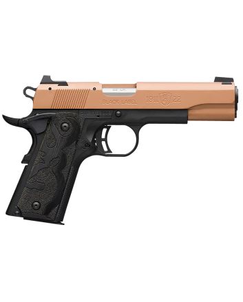 Browning 051895490 1911-22 Black Label Full Size Frame 22 LR 10+1, 4.25" Matte Stainless Steel Barrel, Copper Cerakote Serrated Slide, Matte Black Polymer Frame w/Beavertail, Black Laminate Wood Grip