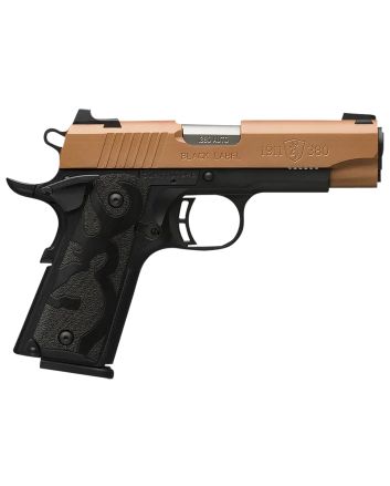 Browning 051988492 1911-380 Black Label Compact Frame 380 ACP 8+1, 3.63" Matte Stainless Steel Barrel, Copper Cerakote Serrated Stainless Steel Slide, Matte Black Polymer Frame w/Beavertail