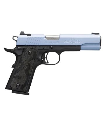 Browning 051989492 1911-380 Black Label Full Size Frame 380 ACP 8+1, 4.25" Matte Stainless Steel Barrel, Polar Blue Cerakote Serrated Aluminum Slide, Matte Black Polymer Frame w/Beavertail