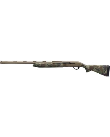 Winchester Repeating Arms 511313291 SX4 Hybrid Hunter 12 Gauge 3.5" Chamber 4+1 2.75" 26", FDE Cerakote Rec/Barrel, Woodland Camo Furniture, Fiber Optic Front Sight Left Hand