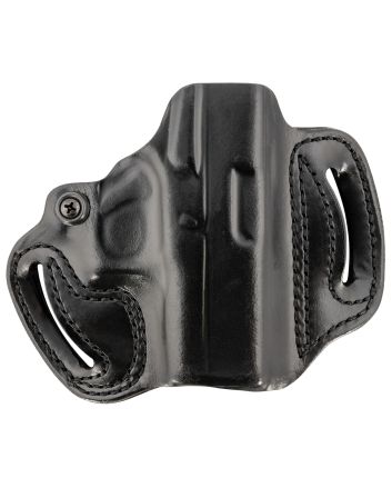 DeSantis Gunhide 086BA8BZ0 Mini SlideOWB Black Leather Belt Slide Fits Glock 43/43x/48 Belt 1.75" Wide Black Hand