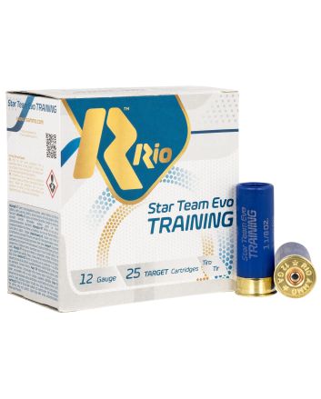 Rio Ammunition STT3275 Star Team EVO Training 12Gauge 2.75" 1 1/8oz 7.5Shot 25 Per Box/10 Case