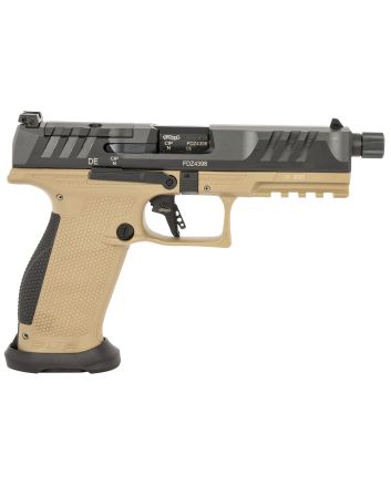 Walther Arms 2876582 PDP Pro SD 9mm Luger 18+1 5.10" Threaded Barrel, Black Optic Cut/Serrated Slide, FDE Polymer Frame with Pic. Rail, Performance Duty Grip, Flared Magwell