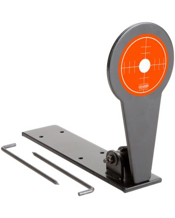 Champion Targets 40881 Gong Popper Target Rimfire Orange Steel Standing Includes Ground Stakes
