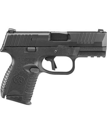 FN 66101641 509C Bundle 9mm Luger 24+1 3.70" Black Recessed Crown Barrel, Black PVD Serrated Steel Slide &amp; Polymer Frame w/Picatinny Rail, Ambidextrous, 5 Magazines