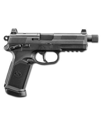 FN 66101633 FNX Tactical Bundle 45 ACP 10+1 5.30" Black Steel Threaded Barrel, Black Serrated Stainless Steel Slide, Black Polymer Frame w/Picatinny Rail, Ambidextrous, 5 Magazines