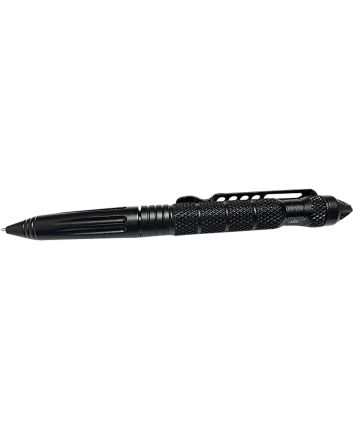 Uzi Accessories UZITACPEN2BK UZI Defender Black Aluminum Self Defense Pen Features Glass Breaker