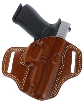 Galco CM270 Combat MasterOWB Tan Leather Belt Slide Fits Browning Hi-Power/Springfield SA-35/Girsan MC P35/Match Right Hand