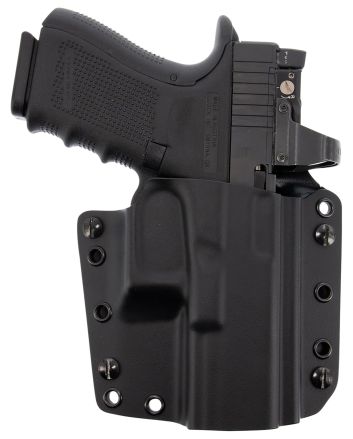 Galco CVS224RB CorvusIWB/OWB Black Kydex Belt Loop Fits CZ P-10F/Glock 17 Gen 5/Zev Tech Right Hand