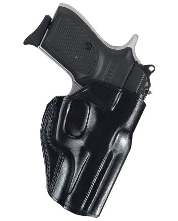 Galco SG858B StingerOWB Black Leather Belt Slide Fits S&amp;W M&amp;P .380 Shield EZ Fits 3-3.30" Barrel Right Hand