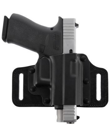 Galco TS428B TacSlideOWB Black Kydex/Leather Belt Slide Fits HK 45/45C/HK P30/USP 9/40 Right Hand