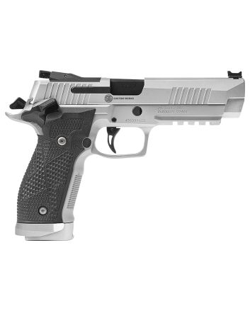 Sig Sauer 226X59STAS P226 XFive STAS Full Size 9mm Luger 20+1 5" Steel Bull Barrel, Stainless Optic Ready/Serrated Steel Slide w/Picatinny Rail &amp; Beavertail Frame, Black Piranha G10 Grips Right Hand