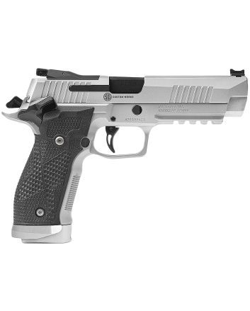 Sig Sauer 226X59STAS10 P226 XFive STAS Full Size 9mm Luger 10+1 5" Steel Bull Barrel, Stainless Optic Ready/Serrated Steel Slide w/Picatinny Rail &amp; Beavertail Frame, Black Piranha G10 Grips Right Hand