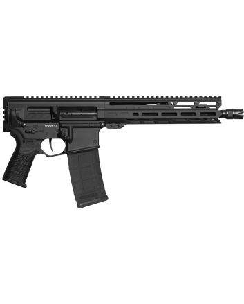 CMMG 30AC278AB Dissent MK4 300 Blackout 30+1 10.50", Black, Picatinny Brace Adapter, 9.60" M-LOK Handguard, Left Side Charging Handle, Zeroed Linear Comp, TriggerTech Trigger, Adj. Gas Block