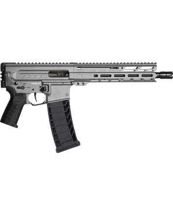CMMG 94A8041TNG Dissent MK4 9mm Luger 33+1 10.50", Tungsten Gray Rec, Picatinny Brace Adapter, 9.60" M-LOK Handguard, Left Side Charging Handle, Zeroed Linear Comp, Zeroed Drop-In Single Stage Trigger