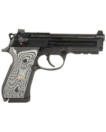 Wilson Combat BER-92CT-9 92G Centurion 9mm Luger 17+1(2)/20+1(1) 4.25", Black, Aluminum Pic. Rail Frame, Gray/Black G10 Grips, Tritium Combat Sight