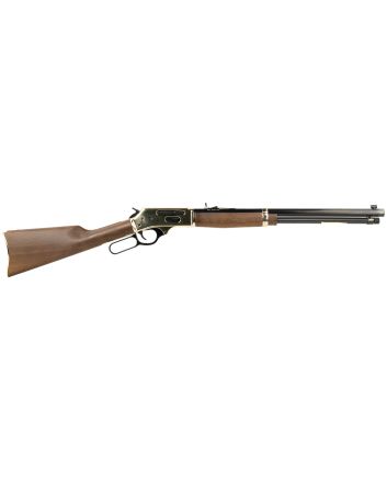 Henry H009BG Side GateFull Size 30-30 Win 5+1 20" Blued Steel Barrel, Brass Polished Drilled &amp; Tapped Brass Receiver, American Walnut Fixed Stock, Right Hand