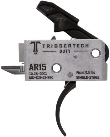 TriggerTech AH0SDB33NNC DutyCurved Trigger Single-Stage 3.50 lbs Draw Weight Fits AR-15