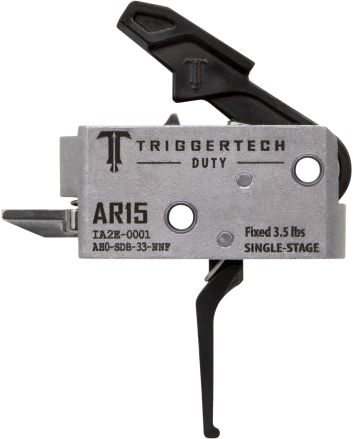 TriggerTech AH0SDB33NNF DutyFlat Trigger Single-Stage 3.50 lbs Draw Weight Fits AR-15
