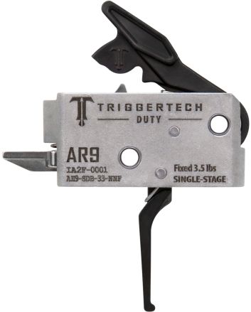TriggerTech AH9SDB33NNF DutyFlat Trigger Single-Stage 3.50 lbs Draw Weight Fits AR-9