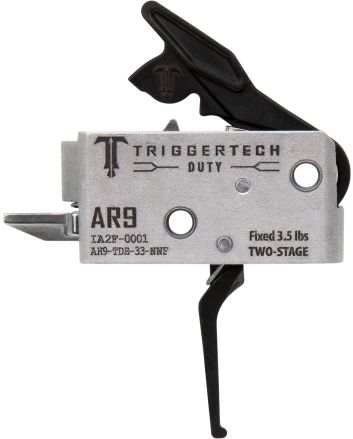 TriggerTech AH9TDB33NNF DutyFlat Trigger Two-Stage 3.50 lbs Draw Weight Fits AR-9