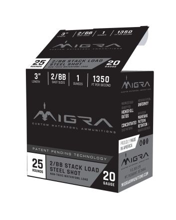 Migra Ammunitions M20SB46 Combinational20Gauge 3" 1oz 4/6Shot 25 Per Box/10 Case