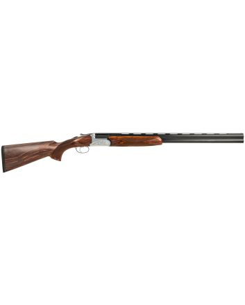 Fausti Usa, Inc 15102 Caledon12 Gauge 3" 2rd 28" Blued Barrel, Engraved Stainless Rec, Wood Laser Grain Stock, Metallic Bead Sight